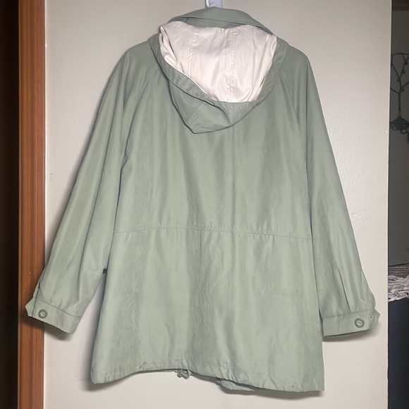 London Fog Jacket Sz L Green Detachable hood - Picture 3 of 3